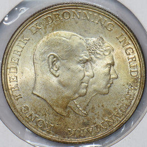 Denmark 1960 5 Kroner Silver Wedding Anniversary 295036 combine shipping