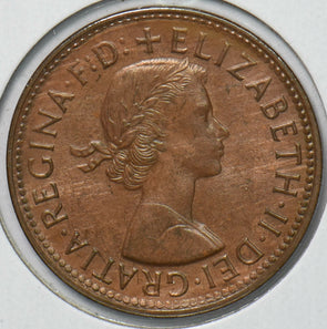 Australia 1961 Queen Elizabeth II 1/2 Penny Kangaroo animal 292863 combine ship