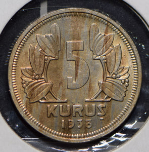 Turkey 1938 5 Kurus  290122 combine shipping