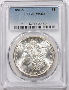 1881-S Morgan Dollar Silver PCGS MS62 PI0289