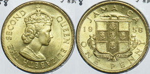 Jamaica 1958 Penny 198482 combine shipping