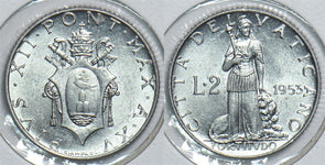 Vatican 1953 2 Lire 299005 combine shipping