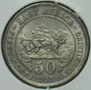 East Africa 1937 50 Cents Lion animal BU 290753 combine shipping