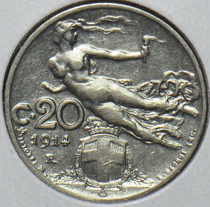 Italy 1914 R 20 Centesimi 295878 combine shipping
