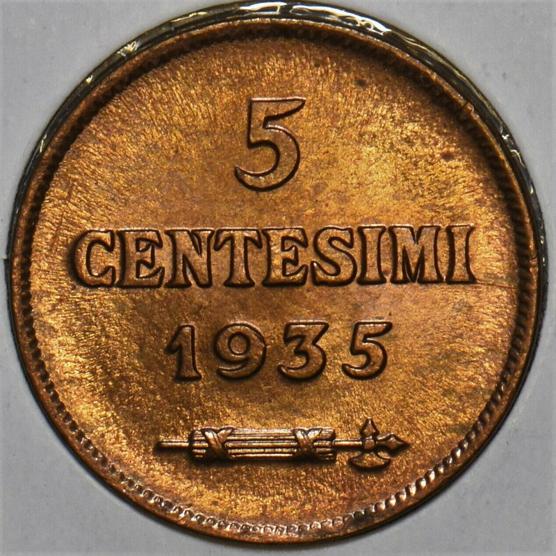 San Marino 1935 R 5 Centesimi 491339 combine shipping