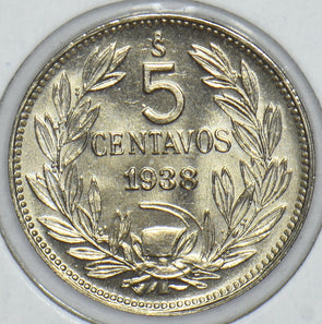 Chile 1938 5 Centavos Condor animal 291204 combine shipping