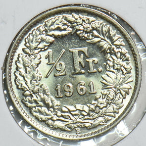Switzerland 1961 1/2 Franc 240599 combine shipping