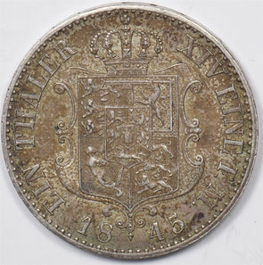 German States 1845 B Thaler Hannover. AU GE0167 combine shipping