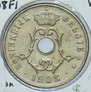 Belgium 1908 25 Centimes  290373 combine shipping
