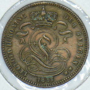 Belgium 1887 1 Centime Lion animal Lion with tablet  290377 combine shipping