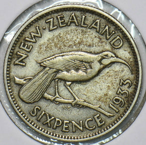 New Zealand 1933 6 Pence Huia bird animal 240336 combine shipping