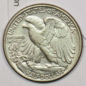1945 Walking Liberty Half Dollar 90% silver AU/ UNC U0188