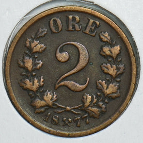 Norway 1877 2 Ore 198069 combine shipping