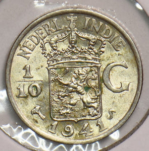 Netherlands East Indies 1941 S 1/10 Gulden 199168 combine shipping