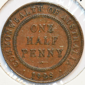 Australia 1928 1/2 Penny Georgivs V 150511 combine shipping