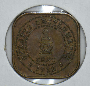 Straits Settlements 1932 George V 1/2 Cents 291100 combine shipping