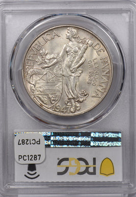 Panama 1947 Balboa PCGS MS 64 PC1287 combine shipping