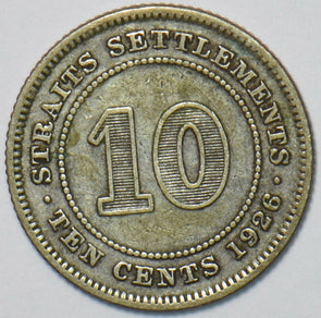 Straits Settlements 1926 10 Cents 903207 combine shipping