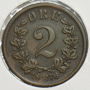 Sweden 1876 2 Ore 197700 combine shipping