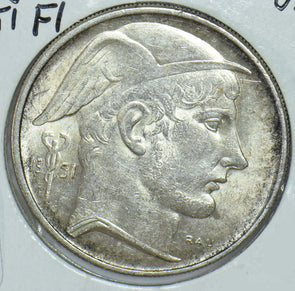 Belgium 1951 Silver 20 Francs lion animal  290392 combine shipping