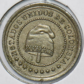 Colombia 1881 2 1/2 Centavos 296680 combine shipping