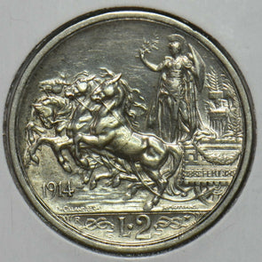 Italy 1914 R 2 Lire Horse animal I0525 combine shipping