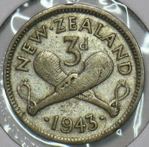 New Zealand 1943 3 Pence 903744 combine shipping