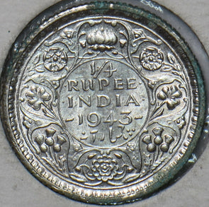 British India 1943 1/4 Rupee 194488 combine shipping