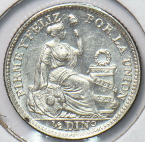 Peru 1910 1/2 Dinero 293843 combine shipping