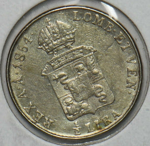 Italy 1854 V 1/2 Lira Lombardy Veneta I0527 combine shipping