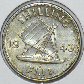 Fiji 1943 Shilling 151194 combine shipping
