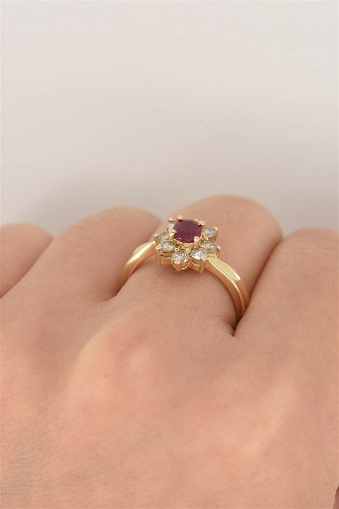 Natural 0.5ct Round Cut Diamond Women's Fancy Engagement Ring 18K Gold G  SI1 | eBay