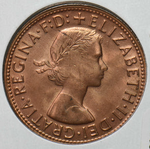 Australia 1964 Queen Elizabeth II Penny Kangaroo animal 292866 combine shipping