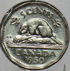 Canada 1950 5 Cents Beaver animal UNC 152196 combine shipping