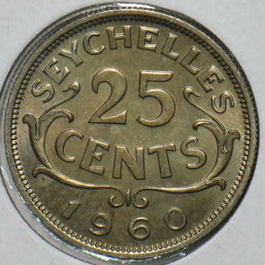 Seychelles 1960 25 Cents 297360 combine shipping