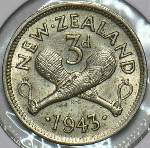 New Zealand 1943 3 Pence 196465 combine shipping