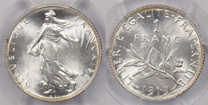 France 1919 Franc PCGS MS 65 Gad-467 F-217 PC1411 combine shipping