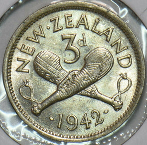 New Zealand 1942 3 Pence 297565 combine shipping