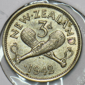 New Zealand 1942 3 Pence N0225 combine shipping