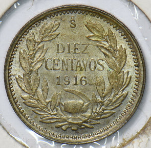 Chile 1916 10 Centavos Condor animal  291241 combine shipping