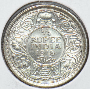India British 1918 C 1/4 Rupee 294109 combine shipping