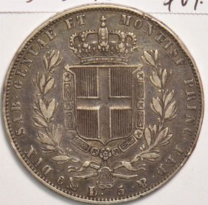 France 1849 5 Liard Sardinia C harles Alberto I F0145 combine shipping