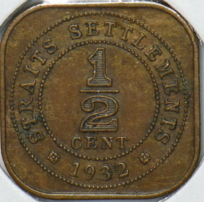 Straits Settlements 1932 1/2 Cents  291012 combine shipping
