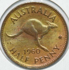 Australia 1960 Elizabeth II 1/2 Penny Kangaroo animal 192153 combine shipping