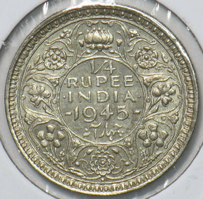 British India 1945 1/4 Rupee 295427 combine shipping