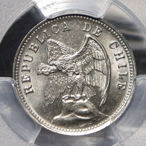 Chile 1938 5 Centavos Andean Condor animal PCGS MS66 PC0694 combine shipping