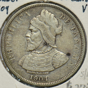 Panama 1904 Silver 25 Centesimos Eagle animal 292616 combine shipping