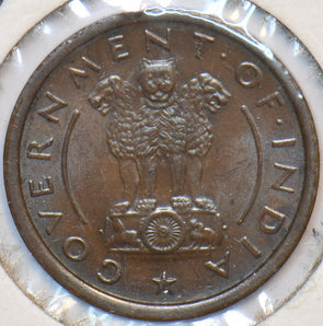 India Republic 1952 B Pice Lion animal Horse 194517 combine shipping