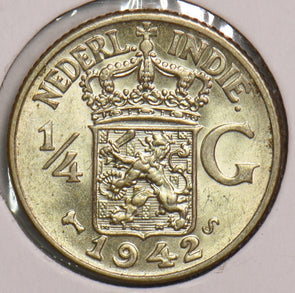Netherlands East Indies 1942 S 1/4 Gulden 199201 combine shipping