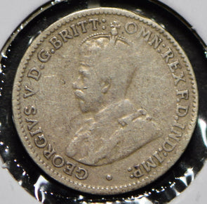 Australia 1925 3 Pence Kangaroo animal Emu  191489 combine shipping
